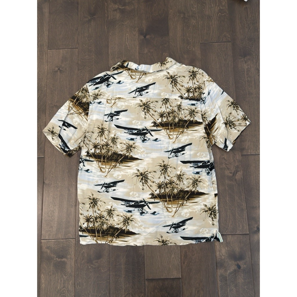 Caribbean‎ Joe Shirt Mens Size M Floral Short Sleeve Button Down Hawaiian Rayon - Picture 6 of 6